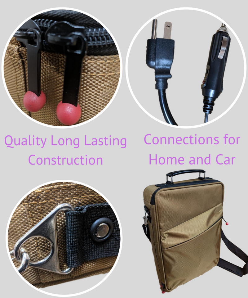 Amethyst Lake Hot Stones Massage Heater Bag Kit with Car Charger-zoom-